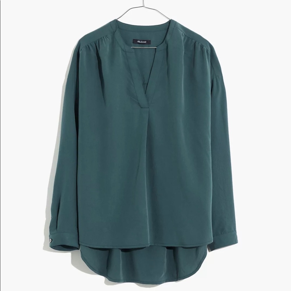 Madewell Sandwashed Popover Top